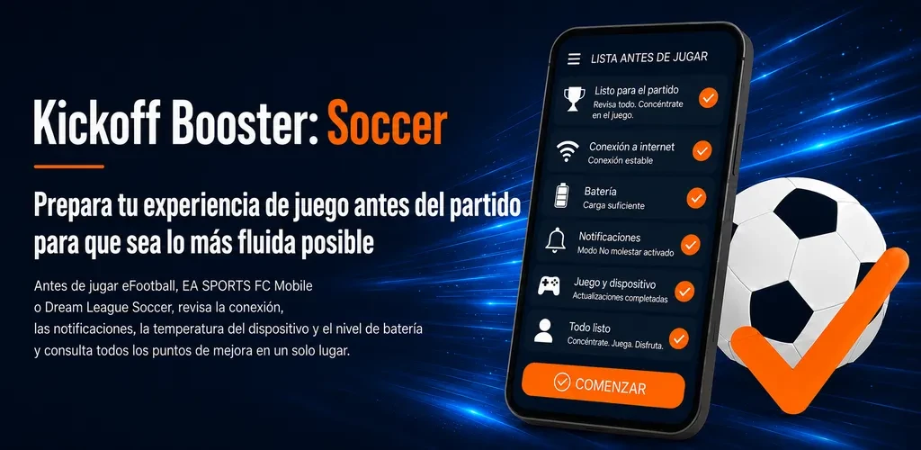 Imagen de Kickoff Booster: Soccer con la guía de comprobaciones previas al partido